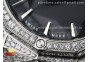 Classic Fusion Orlinski SS Full Diamonds APSF 1:1 Best Edtion Black Faceted Dial on Black Rubber Strap A2892