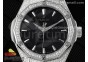 Classic Fusion Orlinski SS Full Diamonds APSF 1:1 Best Edtion Black Faceted Dial on Black Rubber Strap A2892