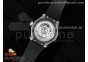 Classic Fusion Orlinski SS Full Diamonds APSF 1:1 Best Edtion Black Faceted Dial on Black Rubber Strap A2892