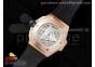 Big Bang Sang Bleu II Chrono RG HRF Best Edition White Dial on Black Gummy Strap A7750