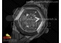 Big Bang Sang Bleu II Chrono PVD HRF Best Edition Black Dial on Black Gummy Strap A7750