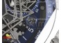 Big Bang Sang Bleu II Chrono SS Diamonds HRF Best Edition Blue Dial on Blue Gummy Strap A7750