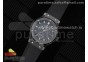 Classic Fusion 42mm Real Black Ceramic GSF 1:1 Best Edition Carbon Dial on Black Gummy Strap SW300