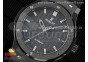 Classic Fusion 42mm Real Black Ceramic GSF 1:1 Best Edition Carbon Dial on Black Gummy Strap SW300