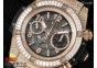 Hublot Big Bang Unico RG Full Diamonds ZF 1:1 Best Edition Skeleton Dial T Diamonds Bezel on Black Rubber Strap A1280