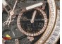 Hublot Big Bang Unico RG Full Diamonds ZF 1:1 Best Edition Skeleton Dial T Diamonds Bezel on Black Rubber Strap A1280