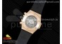 Hublot Big Bang Unico RG Full Diamonds ZF 1:1 Best Edition Skeleton Dial T Diamonds Bezel on Black Rubber Strap A1280