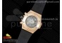 Hublot Big Bang Unico RG Full Diamonds ZF 1:1 Best Edition Skeleton Dial T Diamonds Bezel on Black Rubber Strap A1280