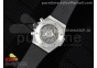 Hublot Big Bang Unico Titanium Full Diamonds ZF 1:1 Best Edition Skeleton Dial T Diamonds Bezel on Black Rubber Strap A1280