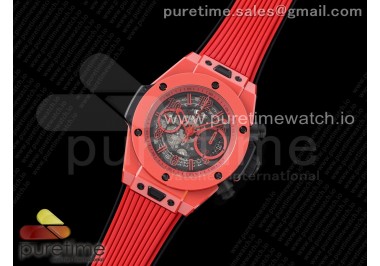 Big Bang Unico Red Magic Ceramic BBF 1:1 Best Edition Skeleton Dial on Red Rubber Strap A1280